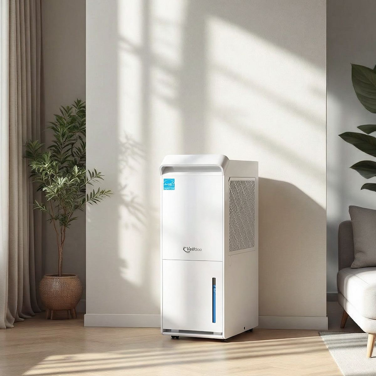 Vellgoo 100 Pints Energy Star Dehumidifier with Pump & Drain Hose(5,000 Sq.Ft) for Home