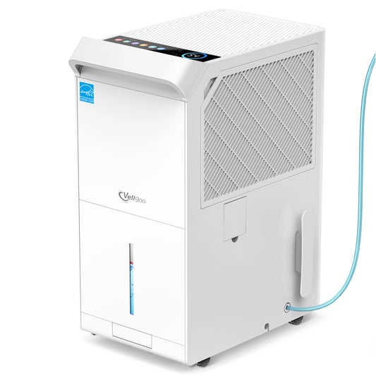 Vellgoo 80 Pints Energy Star Dehumidifier with Pump & Drain Hose (5,000 Sq.Ft) for Large Room, Garage