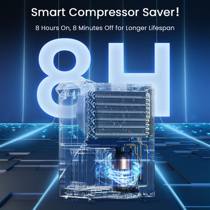 Vellgoo 80 Pints Most Efficient Energy Star Dehumidifier with Drain Hose( 5,000 Sq.Ft) for Large Room, Garage