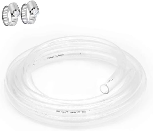 Vellgoo Drain Hose for Dehumidifers, with 2 Screw Clamps